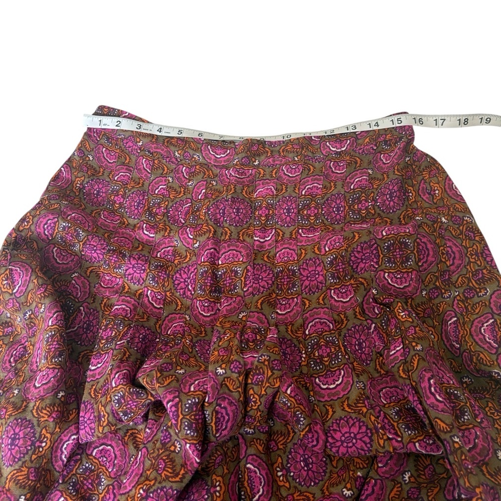 Free People Run River Wide Leg Pants in a purple and pink floral print, size L - Picture 6 of 9